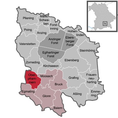 Lageplan Gemeinde Oberpframmern